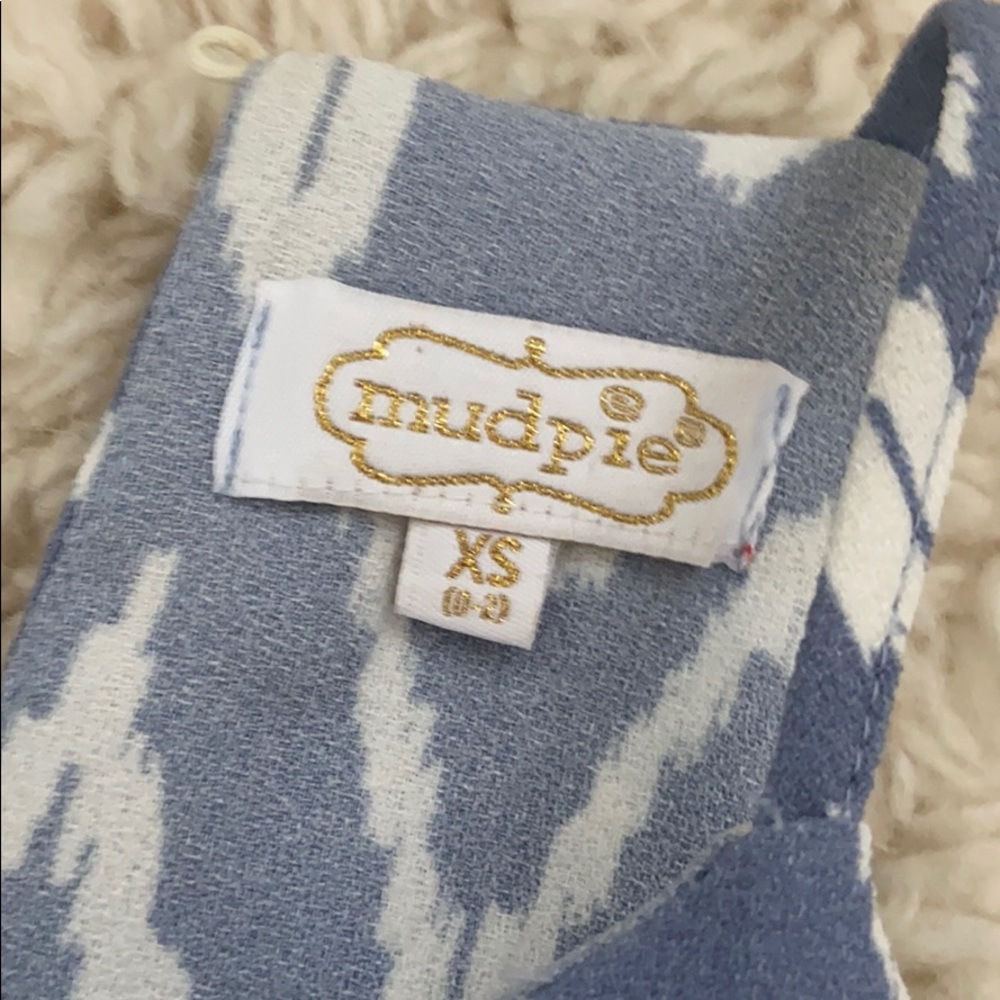 Blue Patterned Romper - image 2